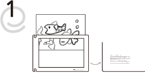 手順1.絵をポケットフレームに入れる